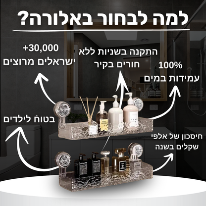 מדף ואקום – בהתקנה ללא קידוח